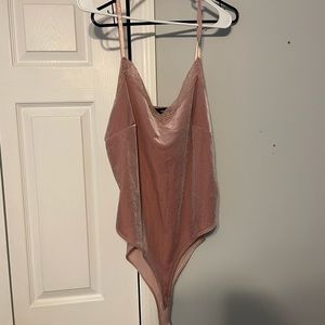 Forever 21 Pink Velvet Bodysuit Size 2X